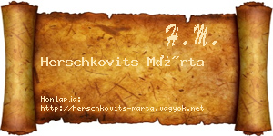 Herschkovits Márta névjegykártya